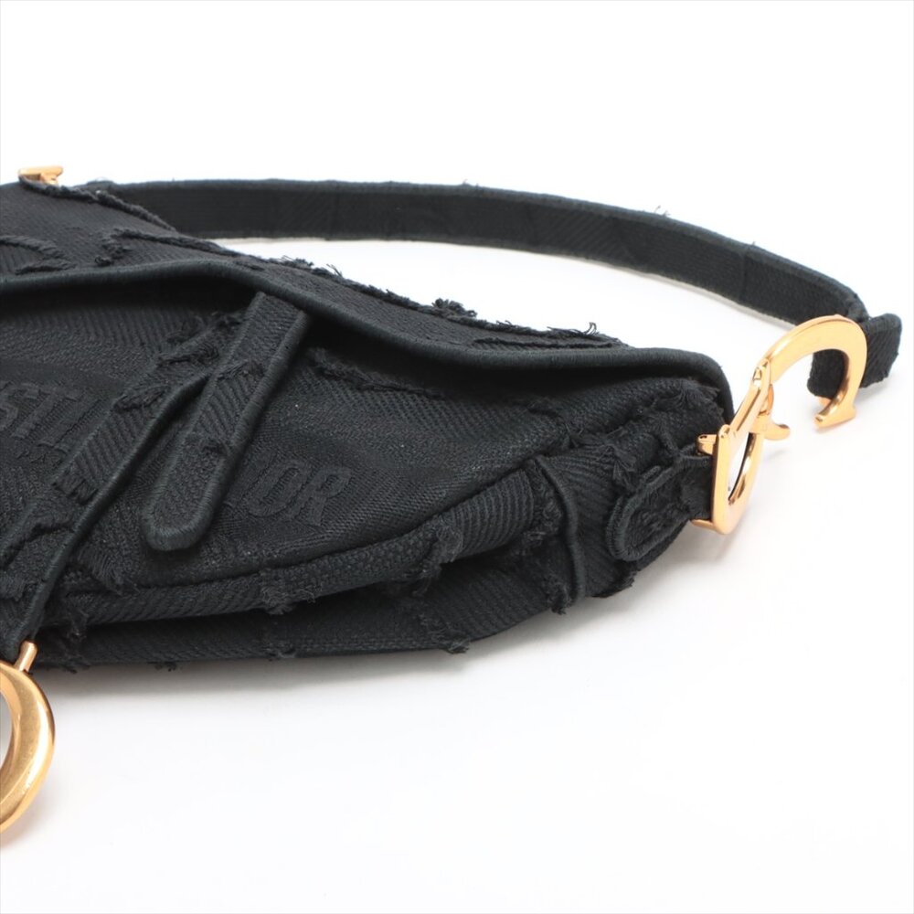 Sold✅Christian Dior Saddle Bag canvas Shoulder bag Black - Picture 3 of 9